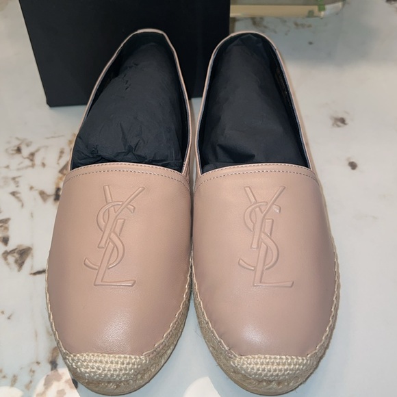 NIB Saint Laurent YSL Logo Espadrille NUDE | size 42 - Picture 4 of 7